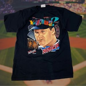 Vintage Reebok x Roger Clemens 1990s T Shirt Mens Large Black Large Graphic